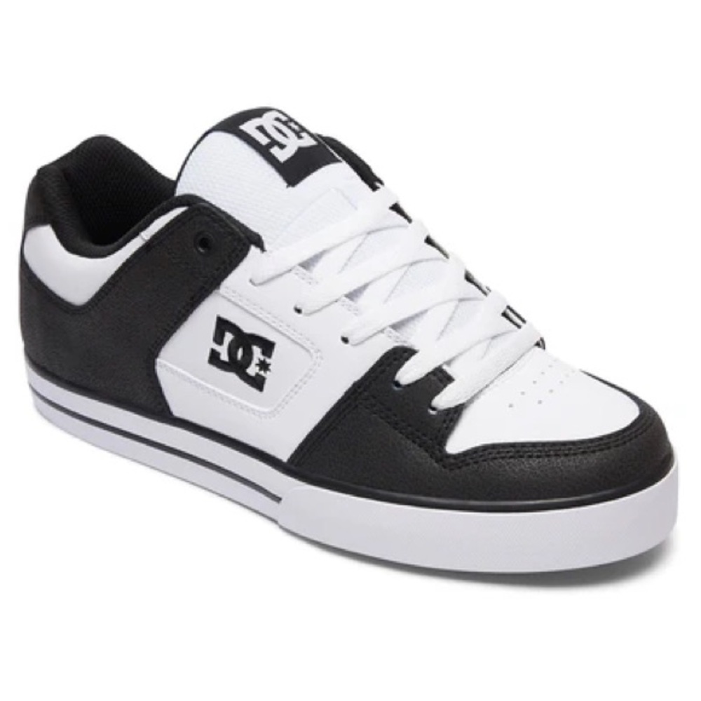 DC Men’s Pure 300660 Black & White Sneakers Size 9.5 NEW